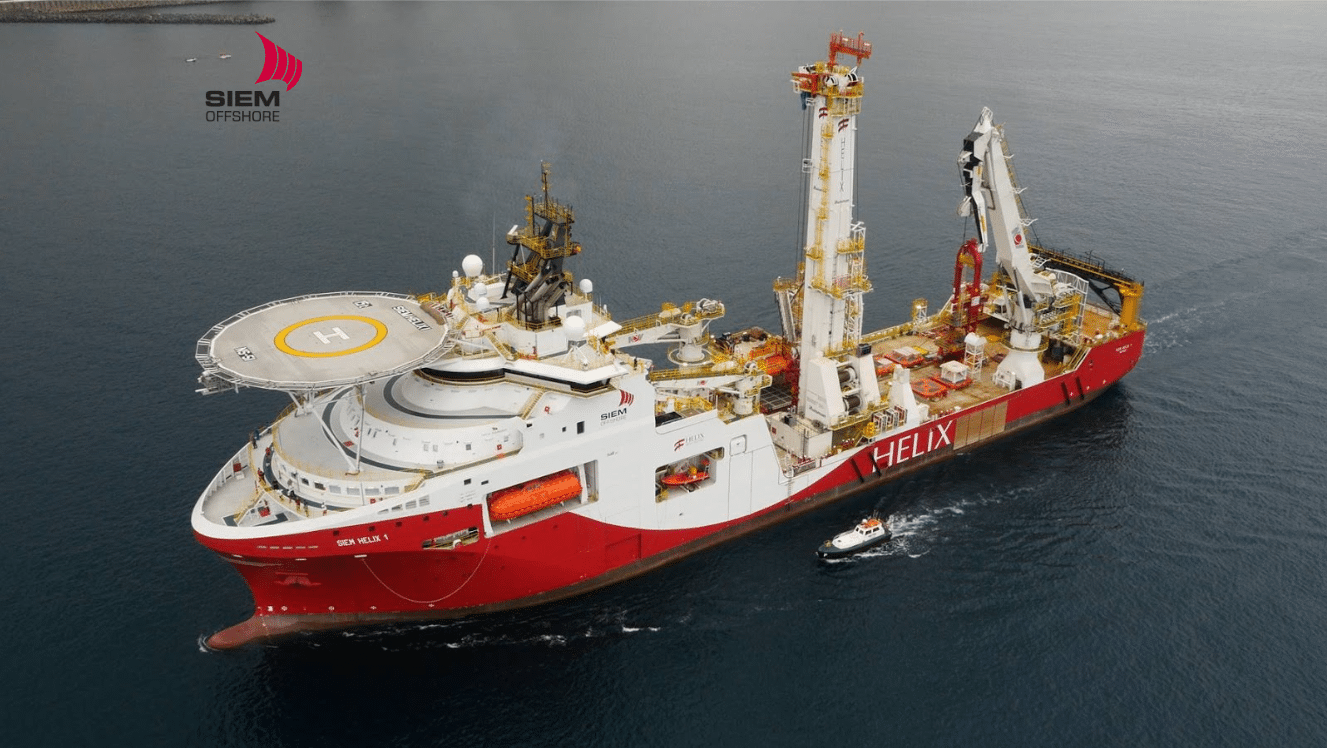 the Siem offshore ship traveling in the ocean